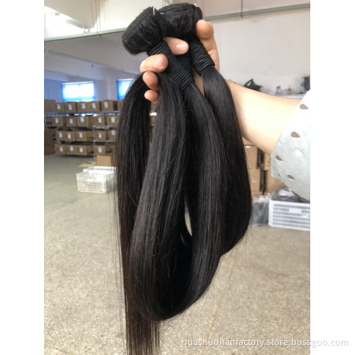 Best Quality Long Silky Straight  Brazilian Hair Weave Bundles  Natural Color Virgin Cuticle Aligned Hair
